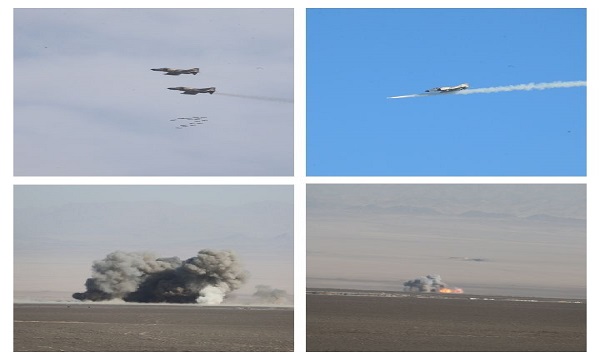 انهدام اهداف دشمن با بمب «یاسین ۹۰» / تمرین رهگیری هوایی در ارتفاع پست