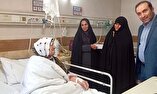 عیادت تشکل‌های شاهد و ایثارگر از بانوان ایثارگر بستری در بیمارستان ساسان